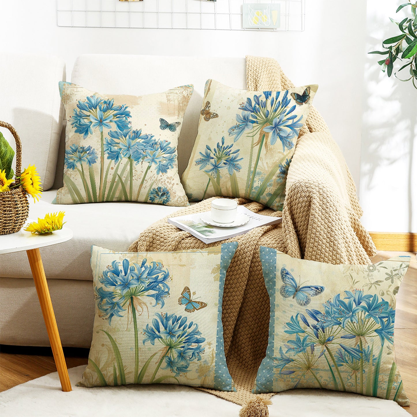 Gogreen Holiday Deal Selection Phantoscope New Living Series Duplex Printing Decorative Throw Pillow Covers, 18" x 18", Set of 4
