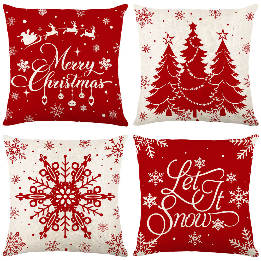 Gogreen Holiday Deal Selection Phantoscope New Living Series Duplex Printing Decorative Throw Pillow Covers, 18" x 18", Set of 4