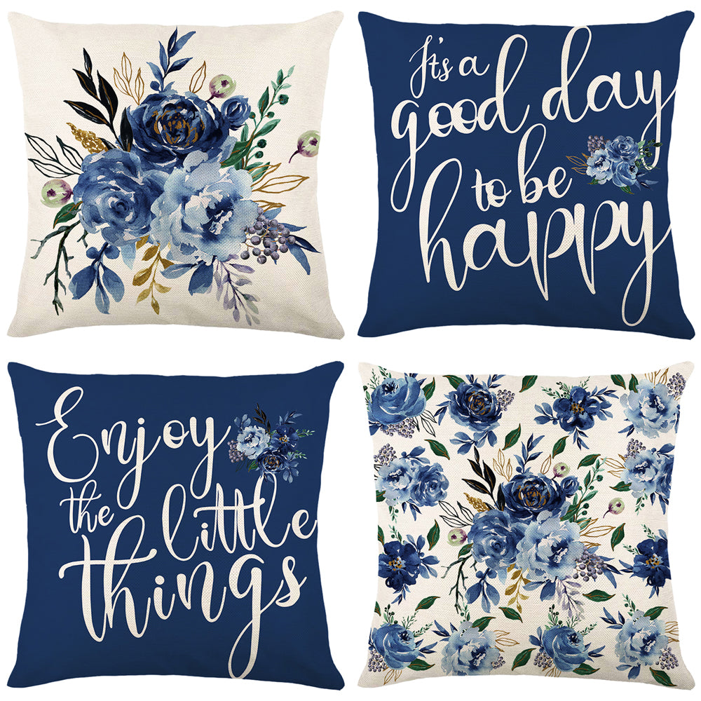 Gogreen Holiday Deal Selection Phantoscope New Living Series Duplex Printing Decorative Throw Pillow Covers, 18" x 18", Set of 4