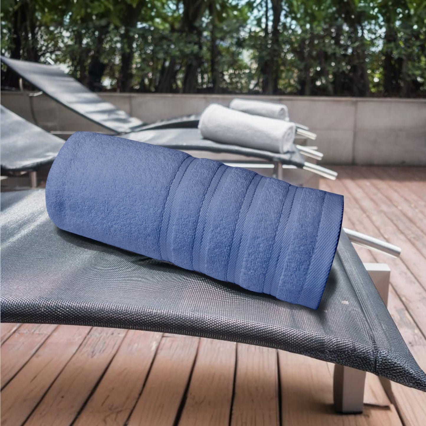 Hitime 100% Cotton Bath Towel Sets of 2 Pieces, 2 Bath Towel, Highly Absorbent Towels for Bathroom, Gym, Hotel