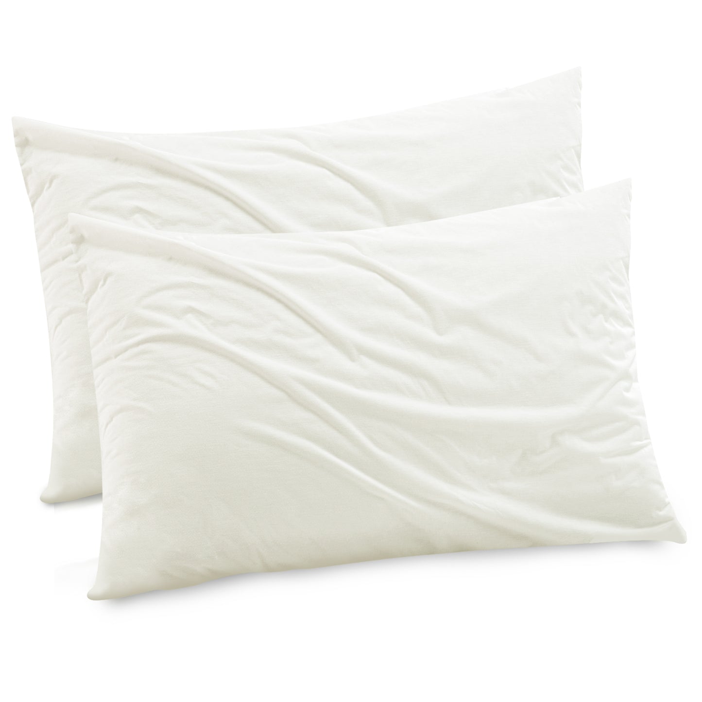 KINGREST Waterproof Pillow Protectors with Zipper (Pack of 2)