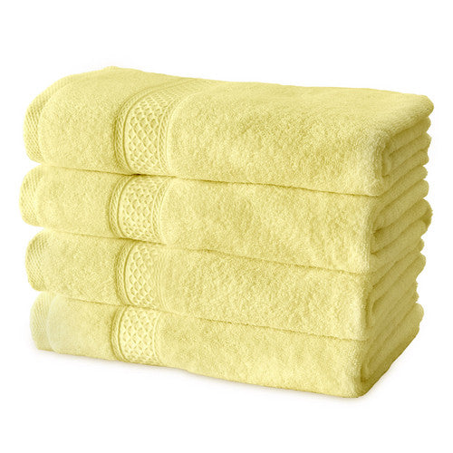 Gogreen White Bath Towel Sets of 6 Pieces, 2 Bath Towels 2 Hand Towels 2 Washcloths, 100% Cotton Highly Absorbent Towels for Bathroom, Gym, Hotel