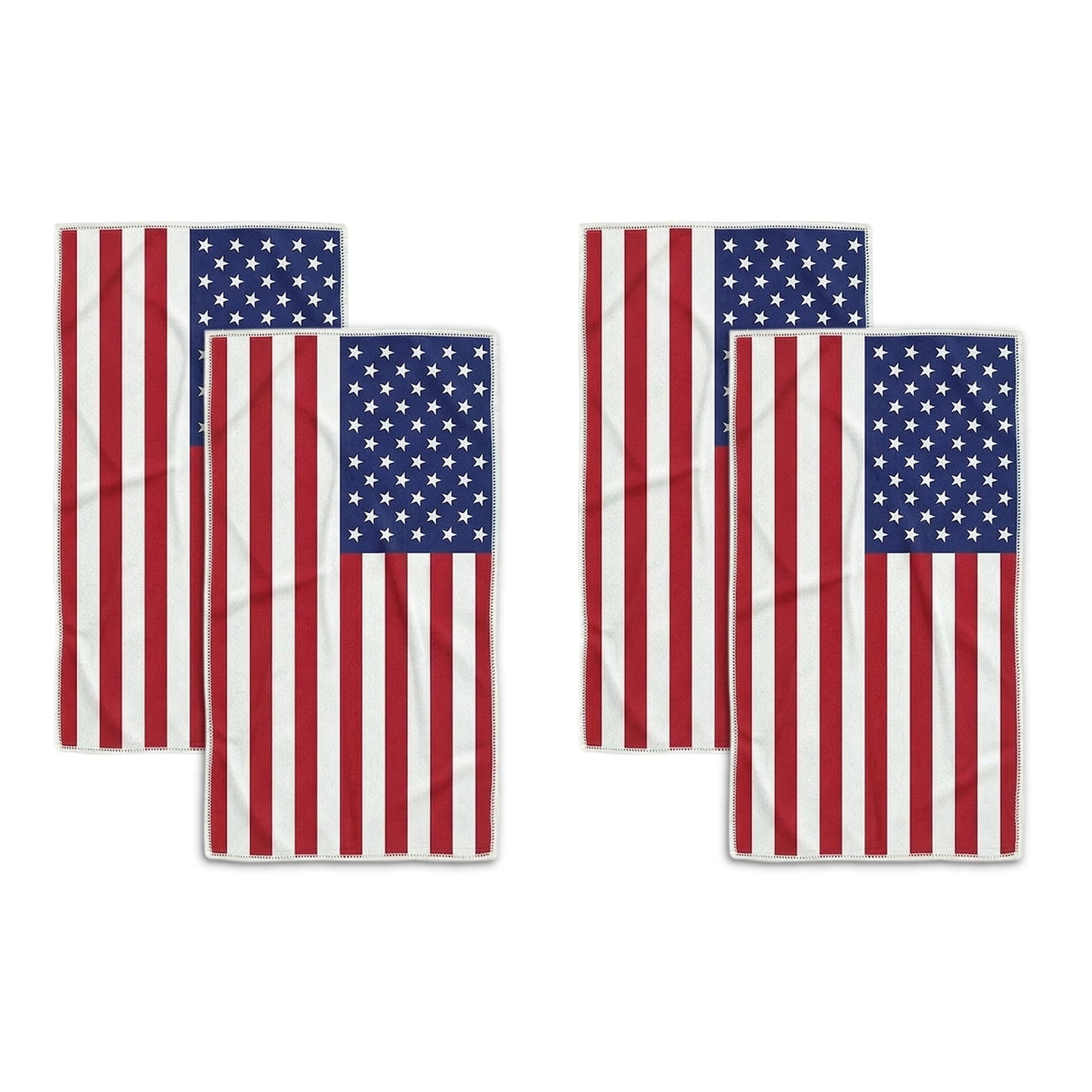 Gogreen 2026 World Cup Beach Towel with American Flag Print, (15x30 Inch, 4-Pack) - Quick Dry Sand Free Beach Towel - Stylish Unique Gift