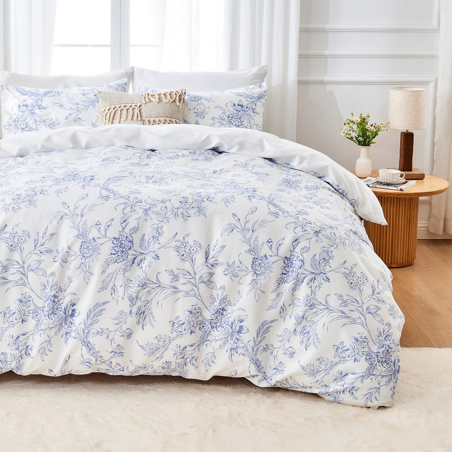 Hitime Microfiber Printed 3 Pieces Printed Duvet Cover Set