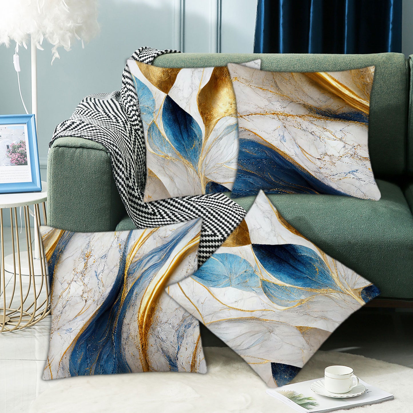 Gogreen Holiday Deal Selection Phantoscope New Living Series Duplex Printing Decorative Throw Pillow Covers, 18" x 18", Set of 4