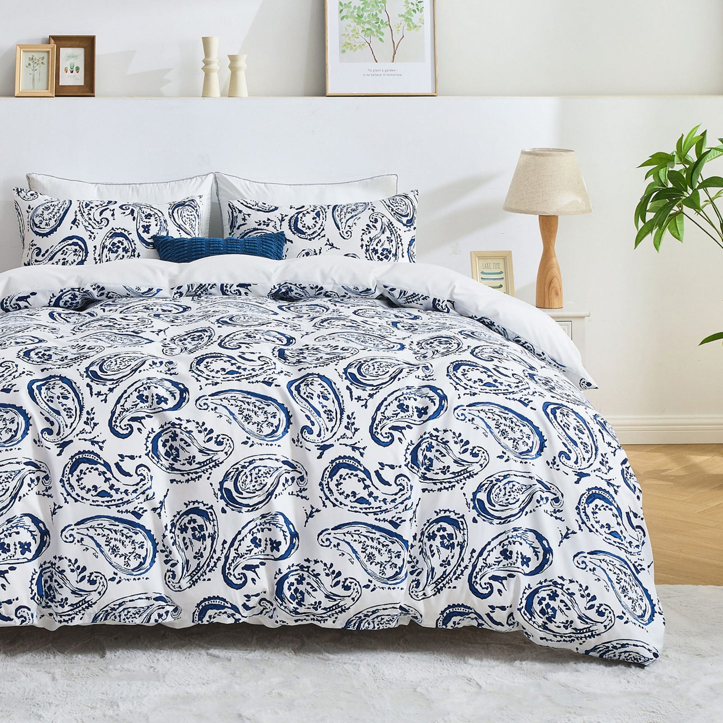 Hitime Microfiber Printed 3 Pieces Printed Duvet Cover Set