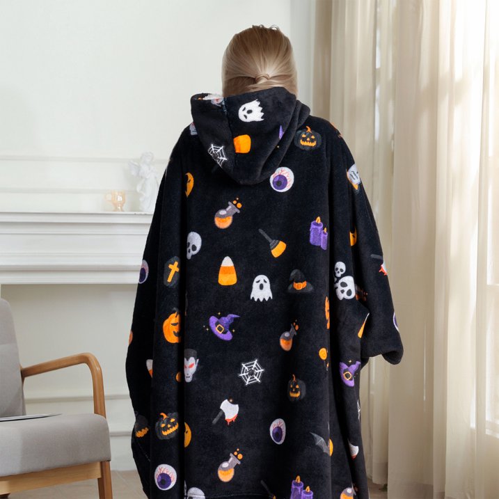 GOGREEN Original | Oversized Wearable Blanket Hoodie, Thick Sherpa Fleece Sweatshirt Hooded Blanket with Giant Hood Kangroo Pocket for Adults Women Men, One Size Fits All