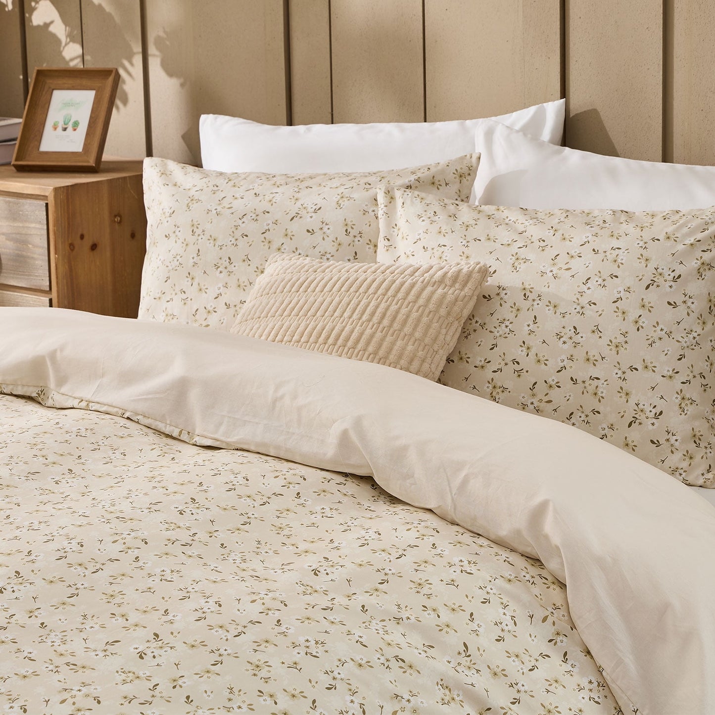Gogreen 100% Cotton 3 Pieces Luxury Twin Duvet Cover Floral, Soft & Breathable Twin Bedding Sets, Pattern Twin Comfy Duvet Cover, with Zipper Closure