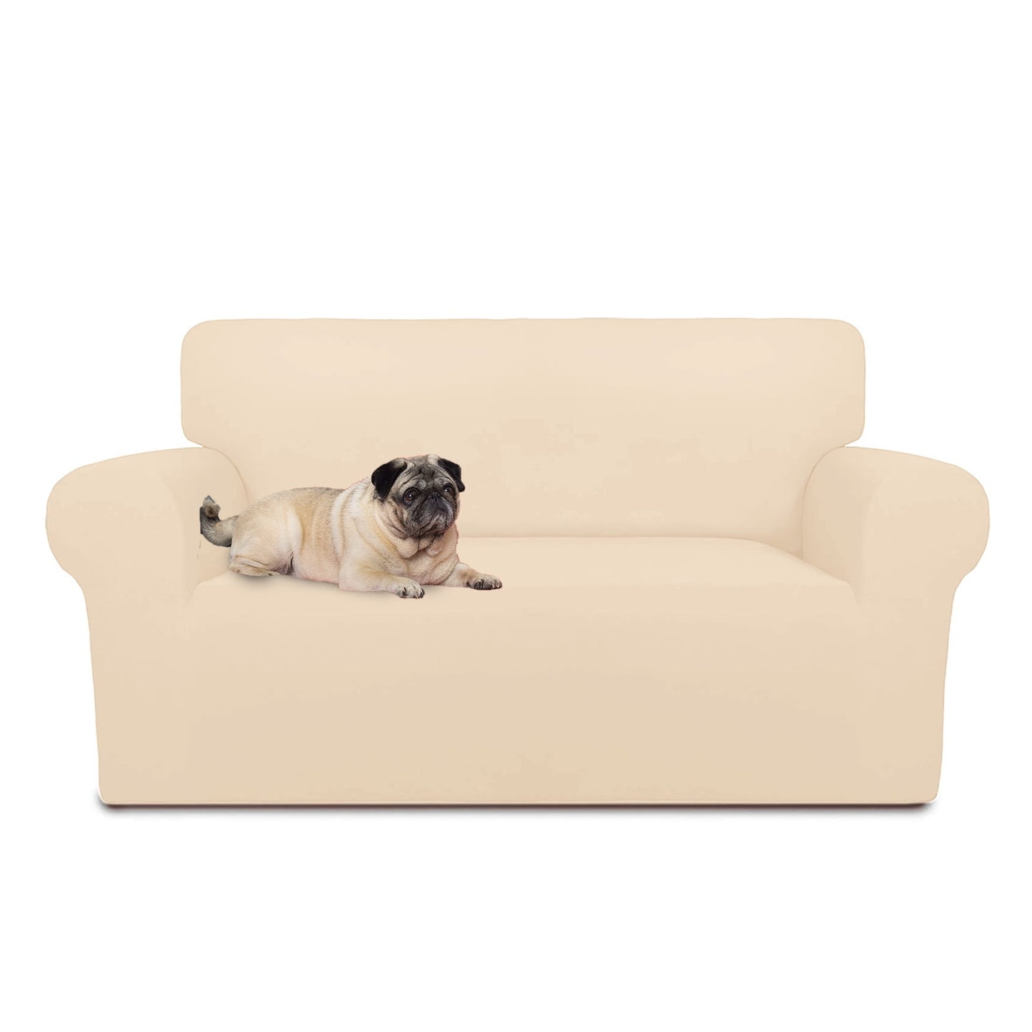 Gogreen Super Stretch Sofa Slipcover �Spandex Non Slip Soft Couch Sofa Cover, Washable Furniture Protector with Non Skid Foam and Elastic Bottom for Kids, Pets (Sofa, Beige)