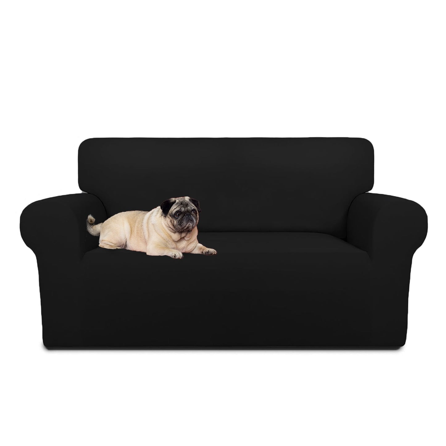 Gogreen Super Stretch Sofa Slipcover �Spandex Non Slip Soft Couch Sofa Cover, Washable Furniture Protector with Non Skid Foam and Elastic Bottom for Kids, Pets (Sofa, Black)