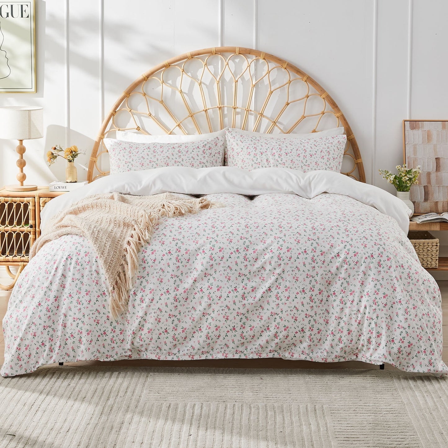 Gogreen Twin Duvet Cover Set, Soft & Breathable Microfiber 3 Pieces Twin Bedding Sets, Pattern Twin Comfy Duvet Cover Set, with Zipper Closure (Twin)