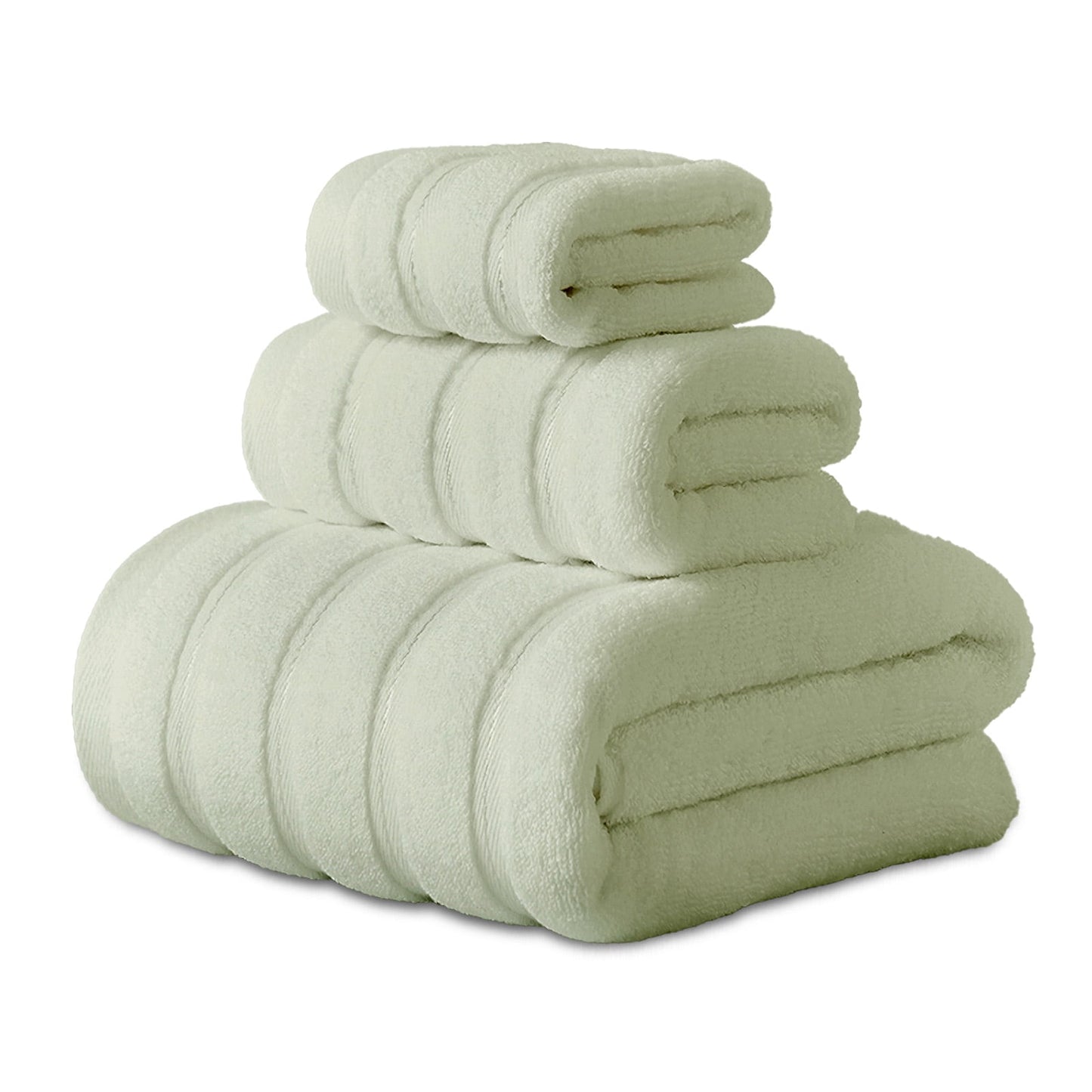 Hitime Bath Towel Sets of 3 Pieces, 1 Bath Towels 1 Hand Towels 1 Washcloths, 100% Cotton Highly Absorbent Towels for Bathroom, Gym, Hotel