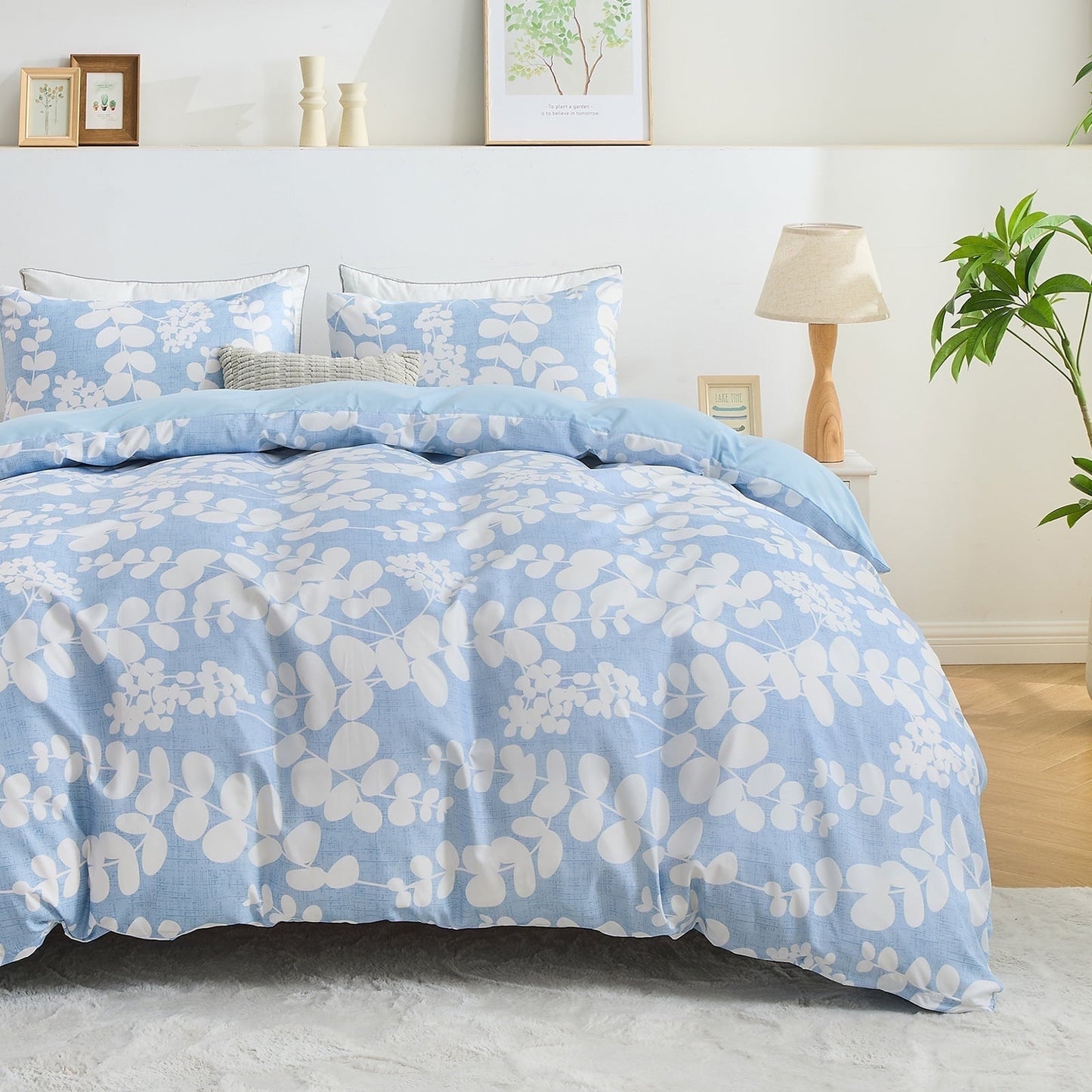Hitime Twin Duvet Cover Set, Soft & Breathable Microfiber 3 Pieces Twin Bedding Sets, Pattern Twin Comfy Duvet Cover Set, with Zipper Closure (Twin)