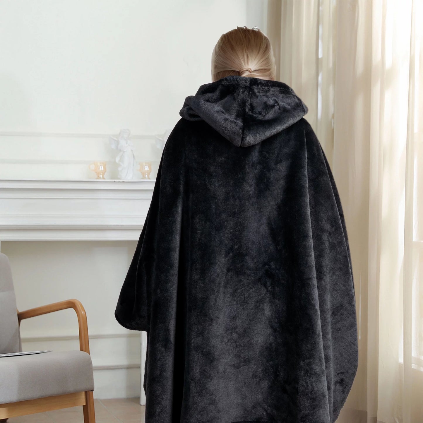 GOGREEN Original | Oversized Wearable Blanket Hoodie, Thick Sherpa Fleece Sweatshirt Hooded Blanket with Giant Hood Kangroo Pocket for Adults Women Men, One Size Fits All
