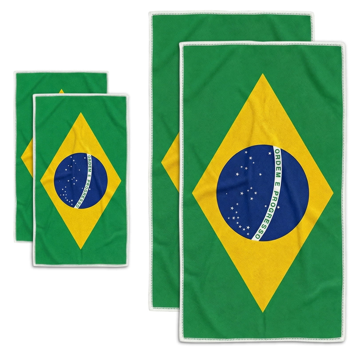 GOGREEN 4 Pack Brazil Beach Towel Large Sand Free Towels for Travel, Quick Dry Absorbent Beach Towels for World Cup 2026 Pool Yoga Gym Camping