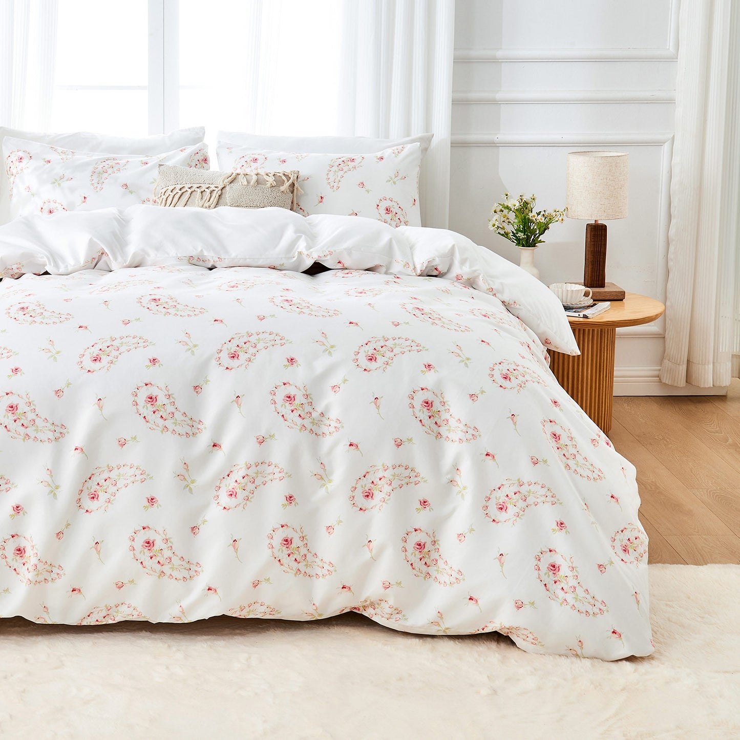 Hitime Microfiber Printed 3 Pieces Printed Duvet Cover Set
