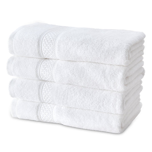 Gogreen 100% Cotton Bath Towel Sets of 4 Pieces, 4 Bath Towels, Highly Absorbent Towels for Bathroom, Gym, Hotel