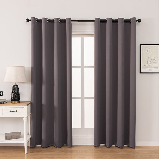 Gogreen Solid Thermal Insulated Grommet Blackout Curtains/Drapes for Bedroom Window (2 Panels)