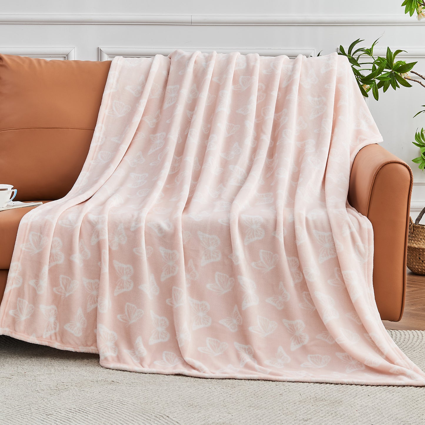 Gogreen Fleece Throw Blanket for Couch & Bed - Lightweight Plush Cozy Fuzzy Soft Blankets and Throws for Sofa
