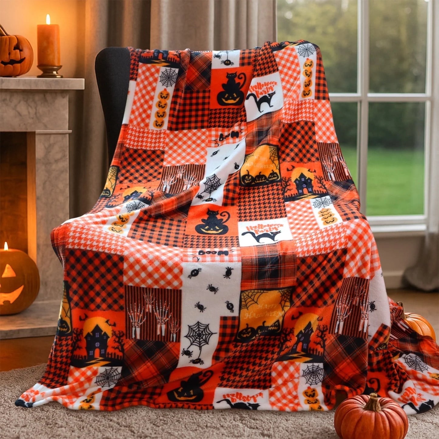 Gogreen Christmas Fleece Throw Blanket for Couch & Bed - Lightweight Plush Cozy Fuzzy Soft Blankets and Throws for Sofa