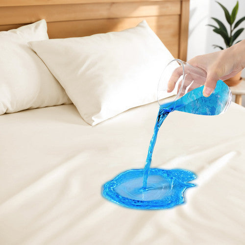 Hitime Solid Microfiber 100% Waterproof Mattress Protector
