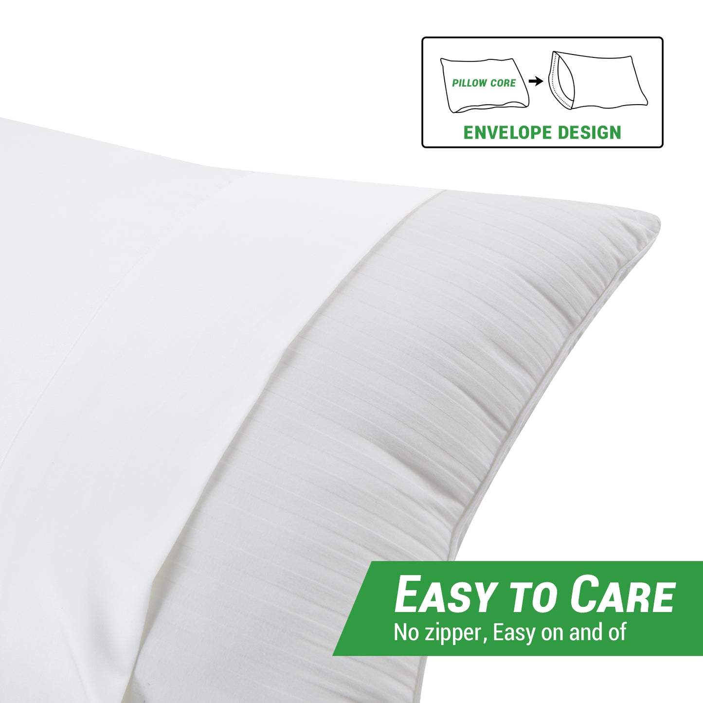 Gogreen Cooling Pillow Cases (Set of 2) for Hot Sleepers & Night Sweats, Rayon Derived from Bamboo Pillow Case, Breathable and Silky Soft Envelope Pillowcases