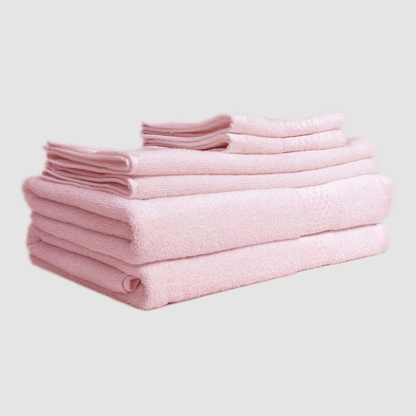 Gogreen White Bath Towel Sets of 6 Pieces, 2 Bath Towels 2 Hand Towels 2 Washcloths, 100% Cotton Highly Absorbent Towels for Bathroom, Gym, Hotel