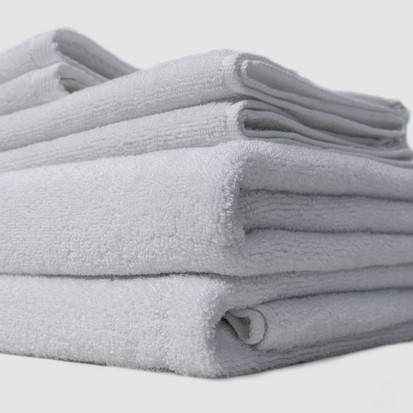 Gogreen White Bath Towel Sets of 6 Pieces, 2 Bath Towels 2 Hand Towels 2 Washcloths, 100% Cotton Highly Absorbent Towels for Bathroom, Gym, Hotel