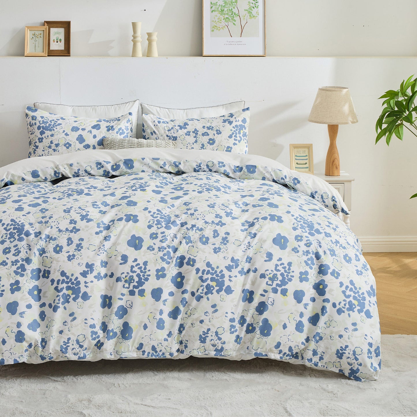 Hitime Microfiber Printed 3 Pieces Printed Duvet Cover Set