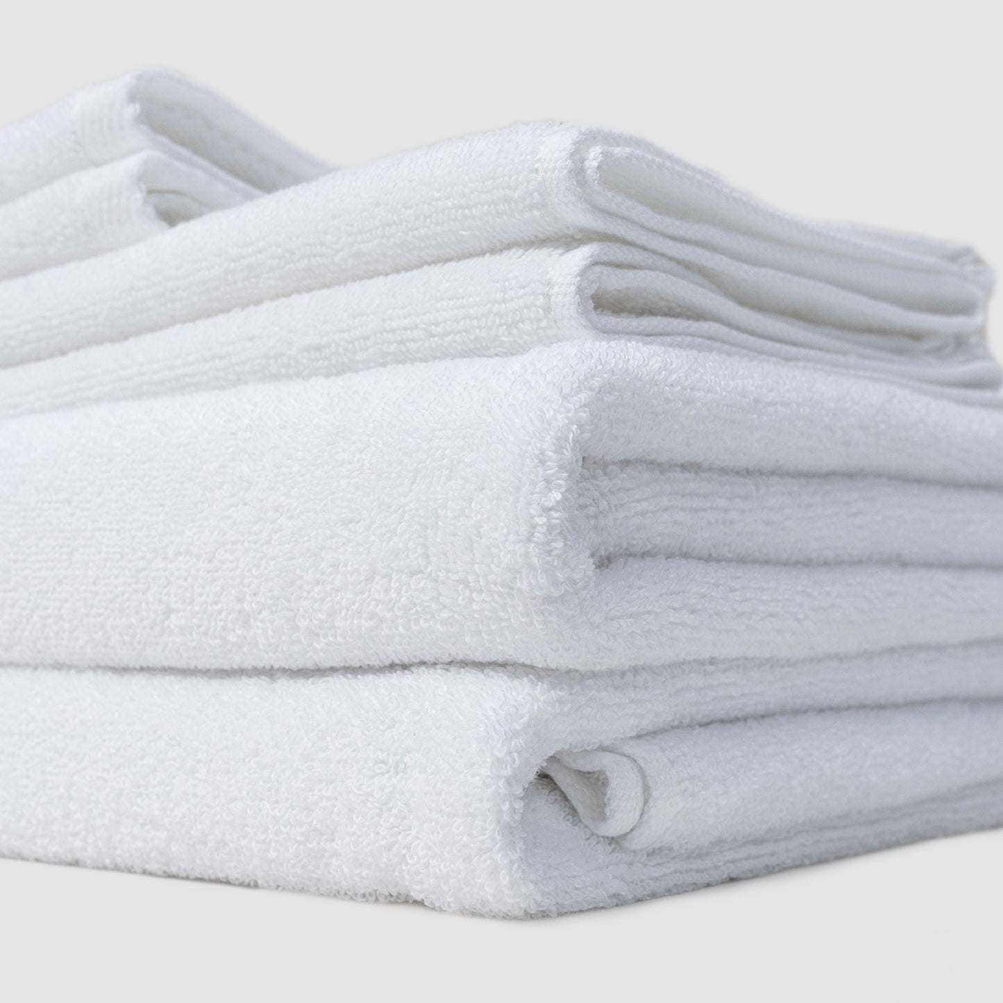 Gogreen White Bath Towel Sets of 6 Pieces, 2 Bath Towels 2 Hand Towels 2 Washcloths, 100% Cotton Highly Absorbent Towels for Bathroom, Gym, Hotel