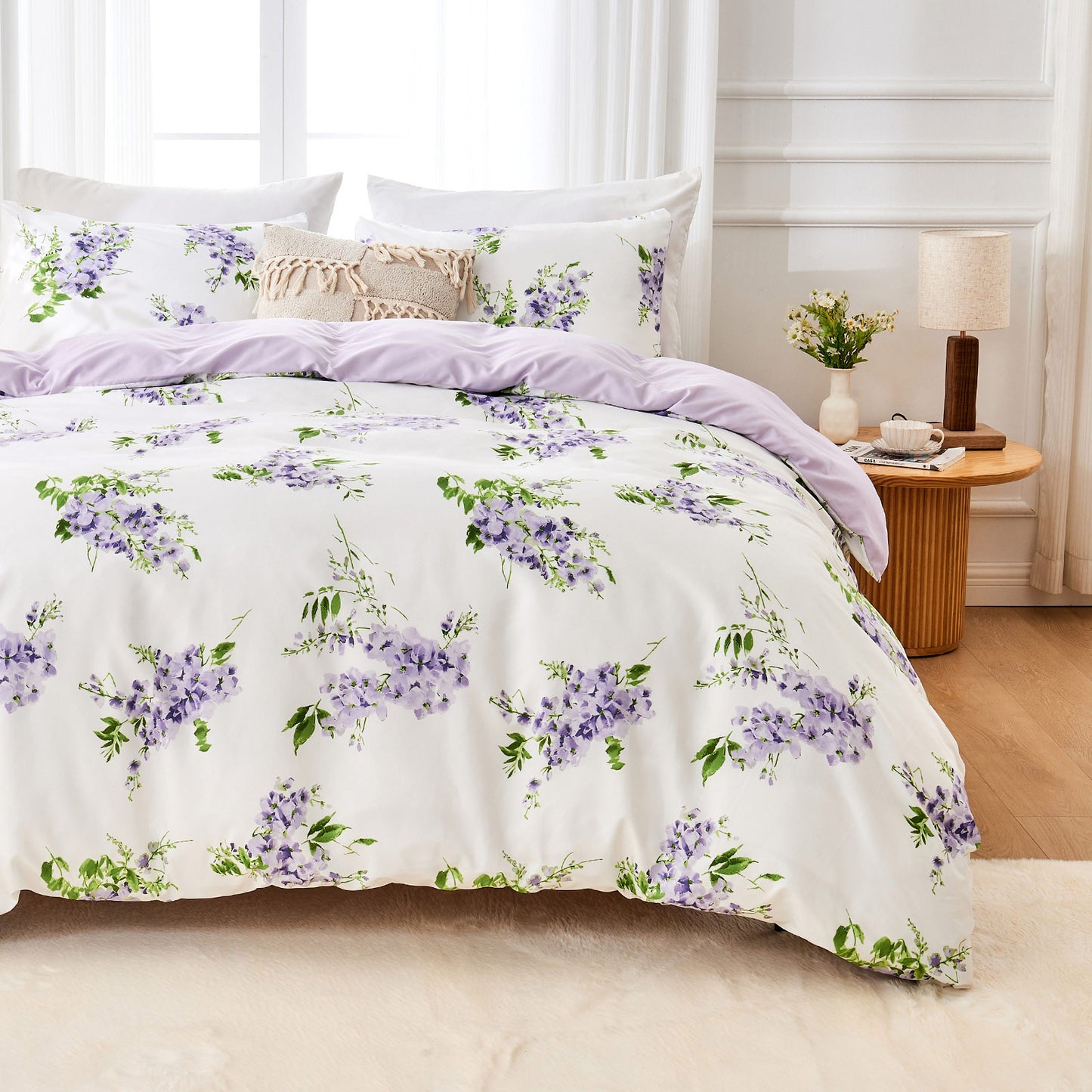 Hitime Microfiber Printed 3 Pieces Printed Duvet Cover Set