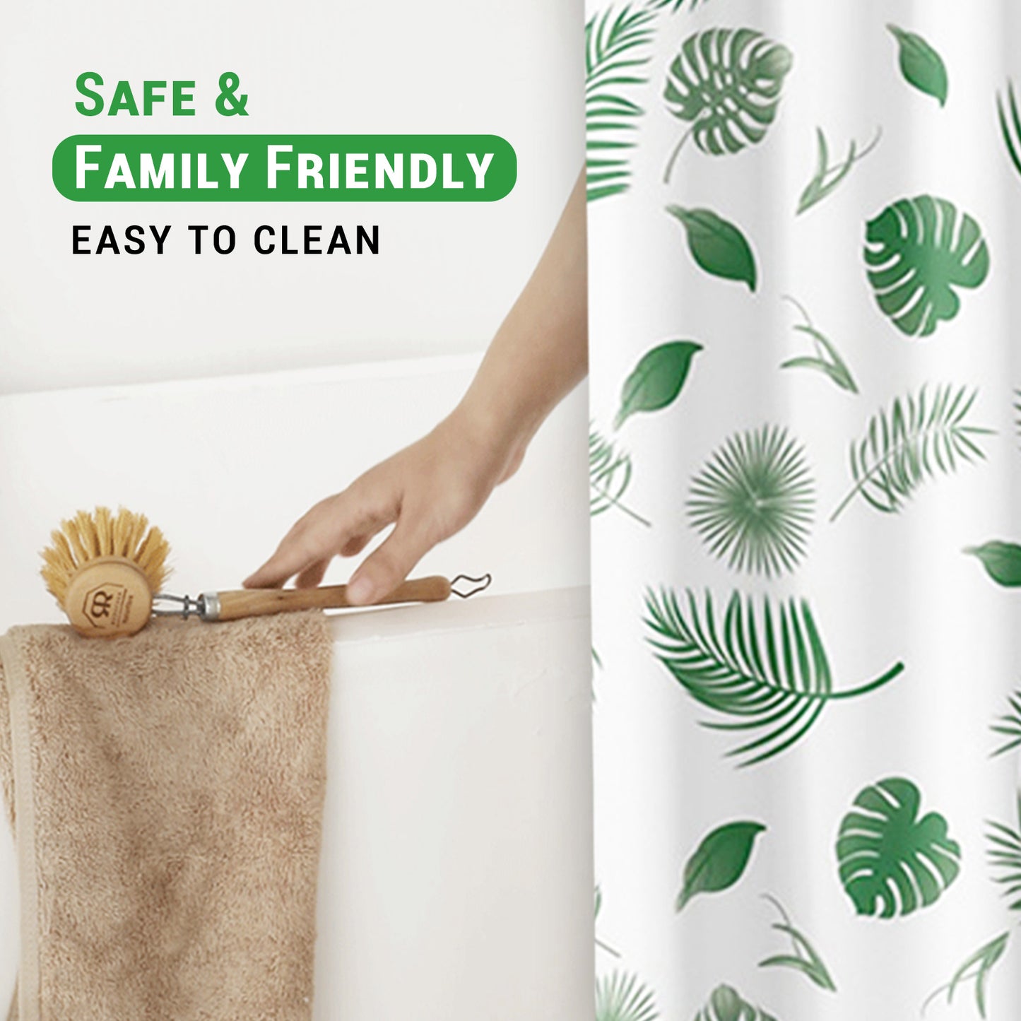 Gogreen Bathroom Shower Curtain - Waterproof Plastic Shower Curtain Premium PEVA Non-Toxic with Rust Proof Grommets Clear 8G Heavy Duty Bathroom Accessories (72x72)