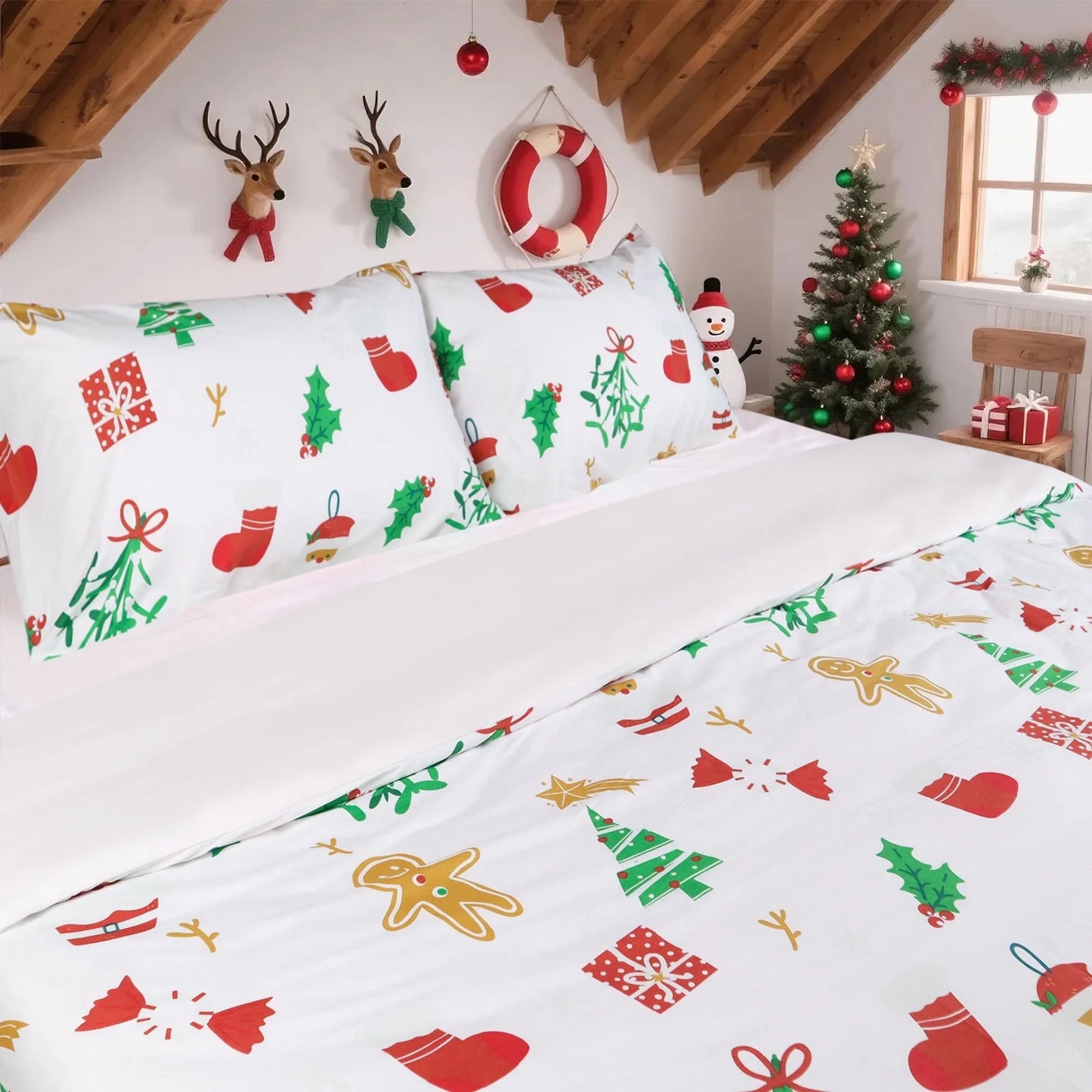 Hitime Microfiber Printed 3 Pieces Printed Duvet Cover Set