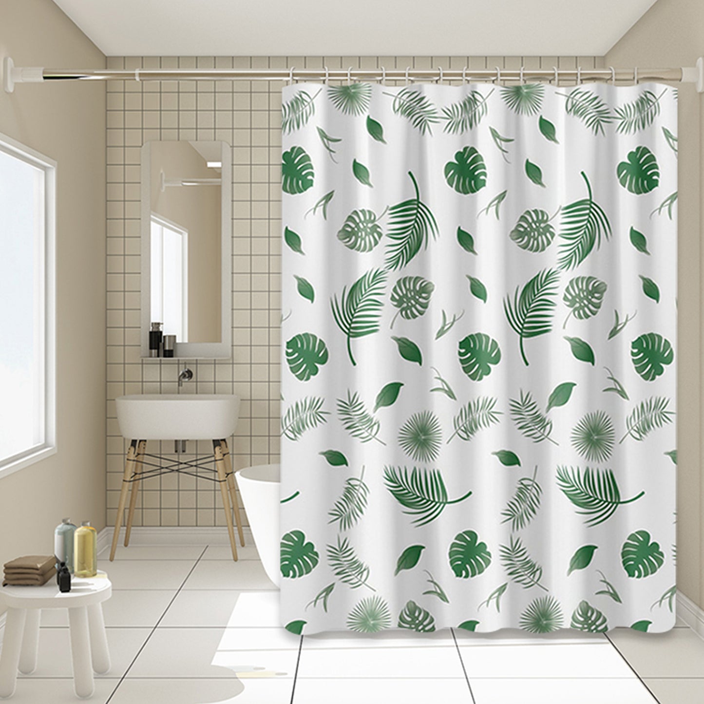 Gogreen Bathroom Shower Curtain - Waterproof Plastic Shower Curtain Premium PEVA Non-Toxic with Rust Proof Grommets Clear 8G Heavy Duty Bathroom Accessories (72x72)