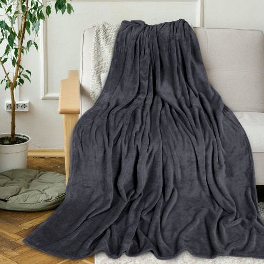 Gogreen Fleece Throw Blanket for Couch & Bed - Lightweight Plush Cozy Fuzzy Soft Blankets and Throws for Sofa