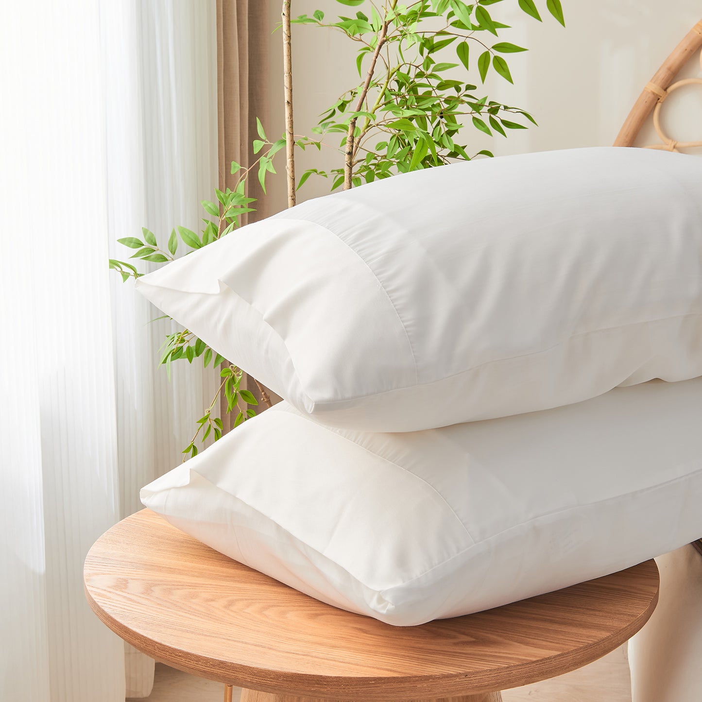 Gogreen Cooling Pillow Cases (Set of 2) for Hot Sleepers & Night Sweats, Rayon Derived from Bamboo Pillow Case, Breathable and Silky Soft Envelope Pillowcases