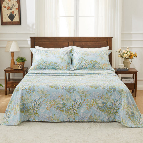 Kingrest 100% Cotton 4 Pieces Sheet Sets