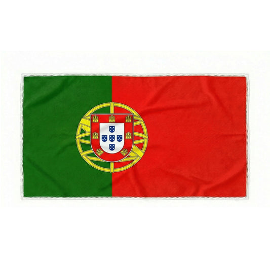 Gogreen 2026 World Cup Beach Towel with Portuguese Flag Print, (30x60 Inch, 1-Pack) - Quick Dry Sand Free Beach Towel - Stylish Unique Gift