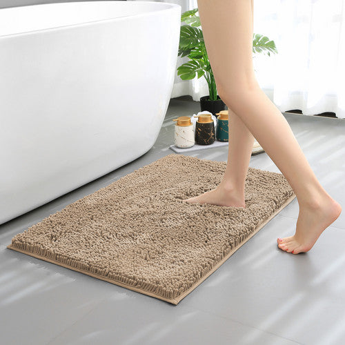 Hitime Soft Chenille Bath Rug Mat Quick Dry Machine Washable Bathroom Runner - Ultra Absorbent Non-Slip Backing