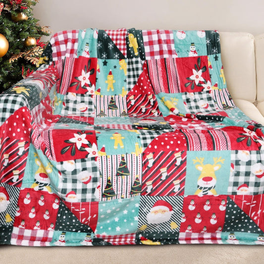 GOGREEN Cozy Blanket Printed Blanket King Christmas Blanket - 300 GSM Fleece Blanket King Size Blanket for Home Decoration, Ultra Soft Blanket Microfiber King Blanket (King - 108 x 90)