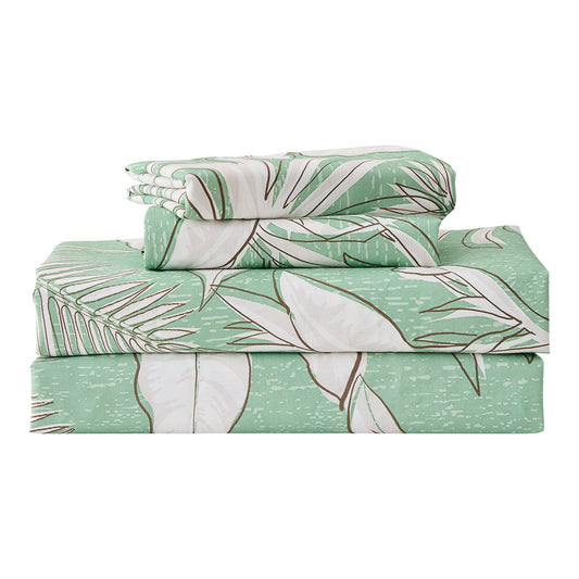 Gogreen 100% Cotton Christmas Printed 4PC Deep Pocket Queen Sheet Set Fit 16, Breathable Super Soft Queen Size Sheet Set, Luxury Hotel Style Home Decor Queen Bed Sheet Set, Gift for Women, Men