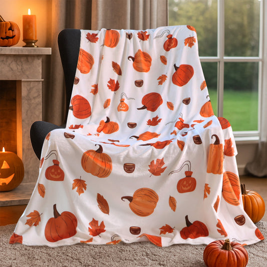Gogreen Cozy Blanket Printed Blanket Throw Halloween Collection Blanket - 300 GSM Fleece Blanket Throw Size Blanket for Home Decoration, Ultra Soft Microfiber Throw Blanket (Throw - 50 x 60)