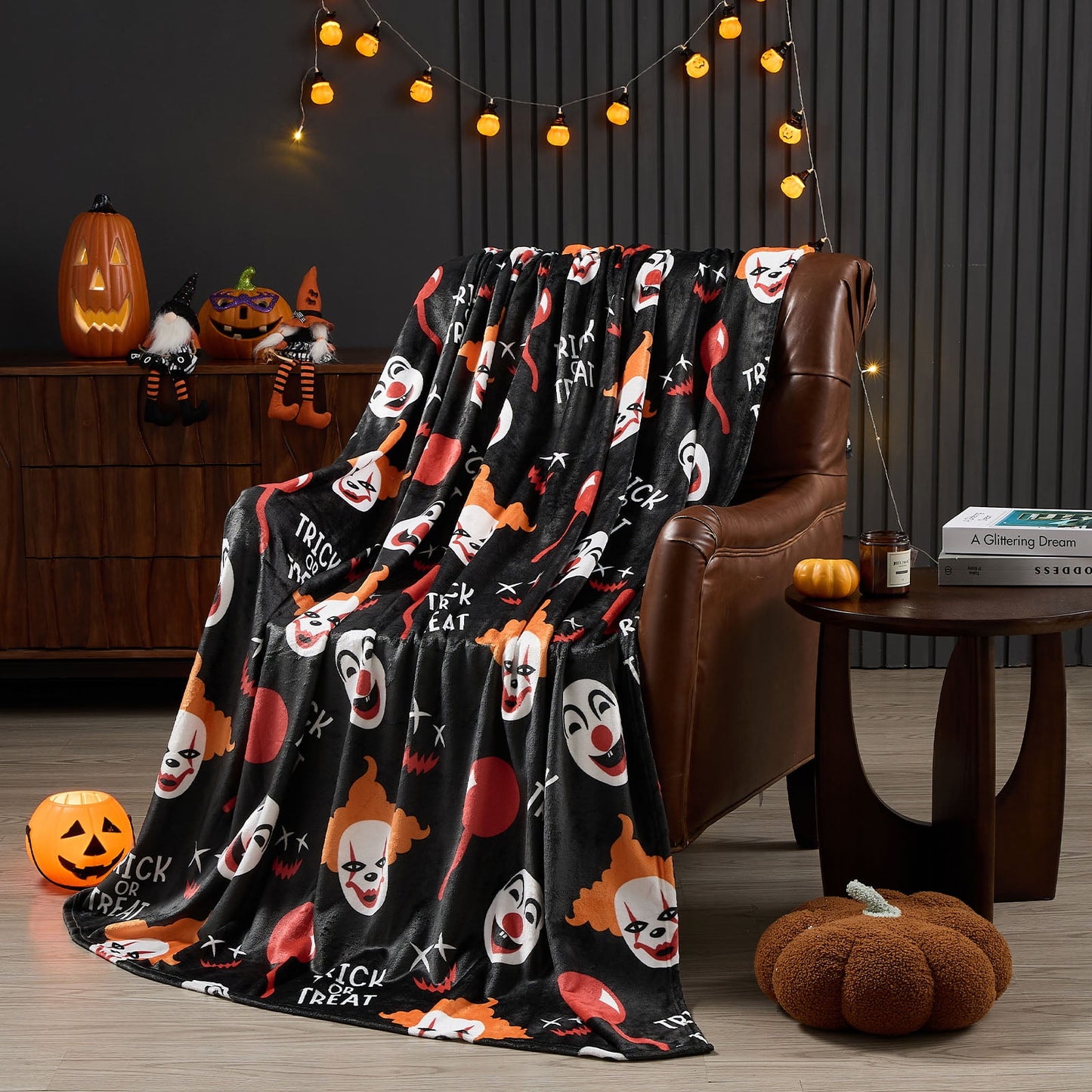 Gogreen Cozy Blanket Printed Blanket Twin Halloween Joker Blanket - 300 GSM Fleece Blanket Twin Size Blanket for Home Decoration - Ultra Soft Blanket Microfiber Twin Blanket (Twin - 60 x 80)