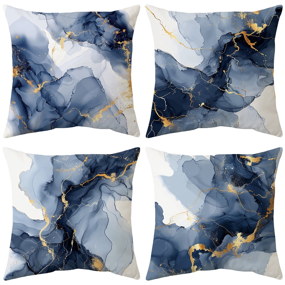 Gogreen  Phantoscope New Living Series Duplex Printing Decorative Throw Pillow Covers, 18 x 18, Painting, Set of 4