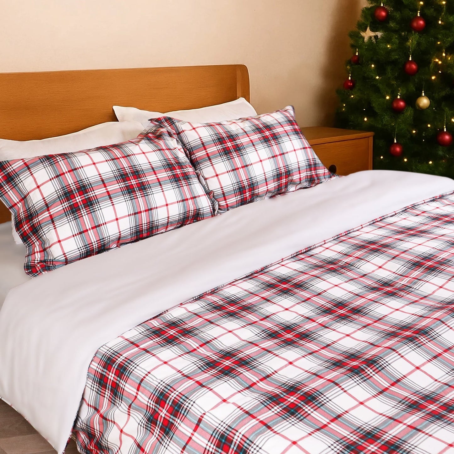 Gogreen Luxury 100% Cotton Queen Duvet Cover Floral, Soft & Breathable 2 Pieces Queen Bedding Sets, Pattern Queen Comfy Duvet Cover, with Zipper Closure, Includes 1 x Pillowcase, 1 x Duvet Cover