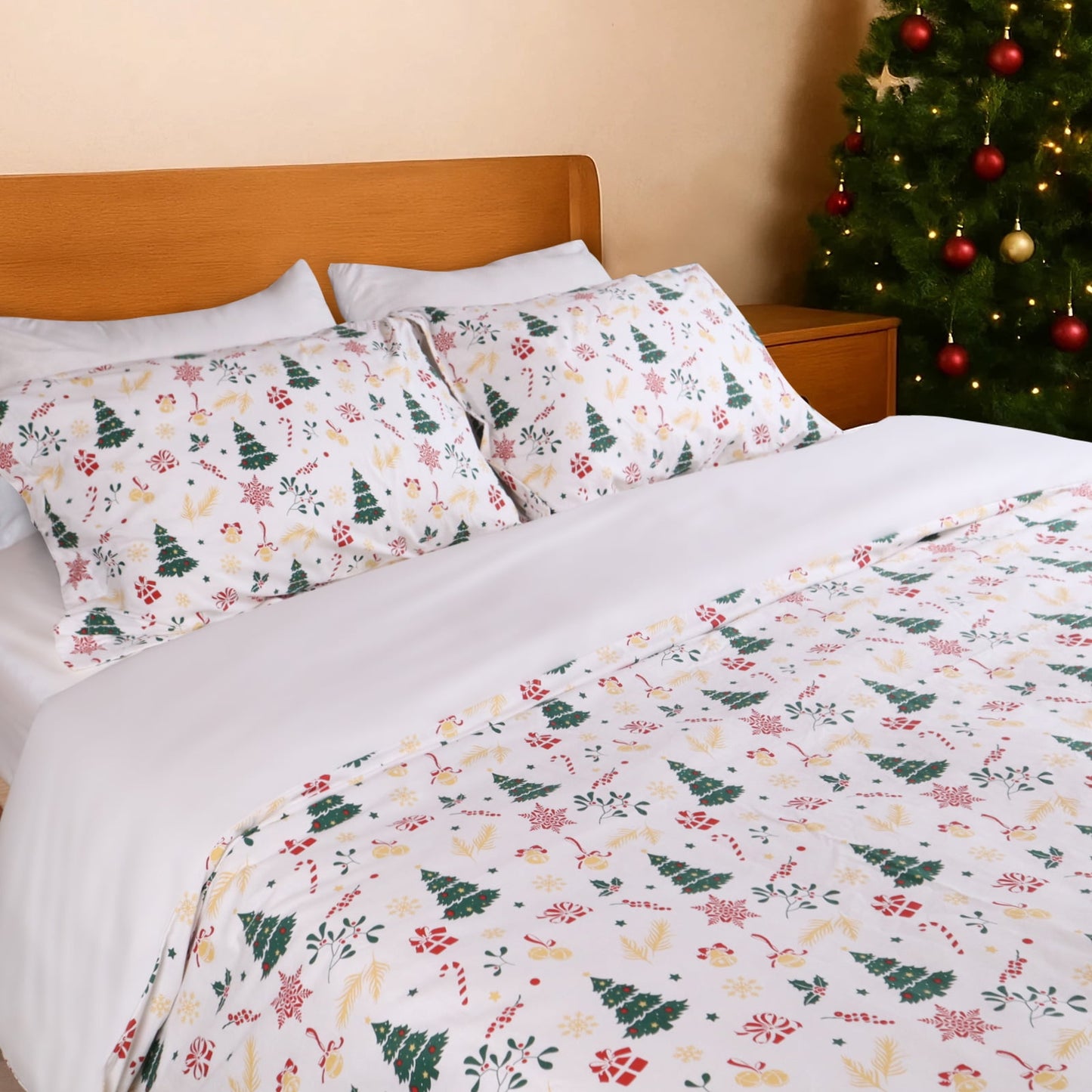 Gogreen Luxury 100% Cotton Twin Duvet Cover Floral, Soft & Breathable 2 Pieces Twin Bedding Sets, Pattern Twin Comfy Duvet Cover, with Zipper Closure, Includes 1 x Pillowcase, 1 x Duvet Cover