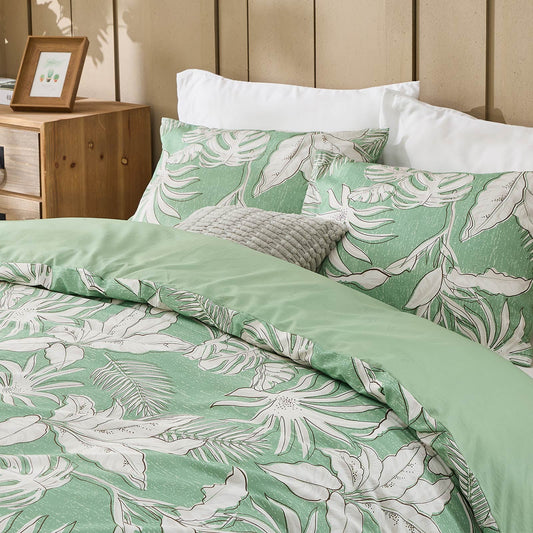 Gogreen 100% Cotton 3 Pieces Luxury King Duvet Cover Floral, Soft & Breathable King Bedding Sets, Pattern King Comfy Duvet Cover, with Zipper Closure