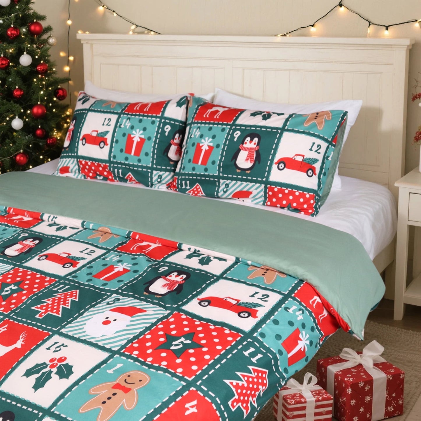 Gogreen Luxury King Duvet Cover Floral, Soft & Breathable Microfiber 3 Pieces King Bedding Sets, Pattern King Comfy Duvet Cover, with Zipper Closure, Includes 2 x Pillowcase, 1 x Duvet Cover