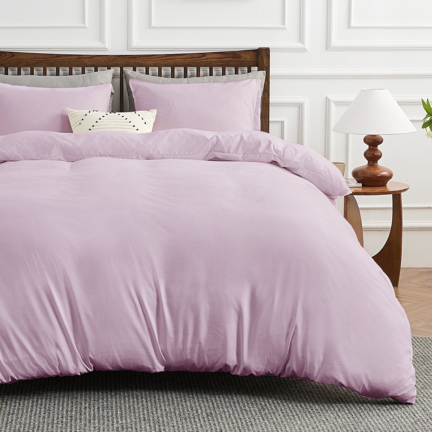Hitime Luxury King Duvet Cover, Soft & Breathable Microfiber 3 Pieces King Bedding Sets, King Comfy Duvet Cover, with Zipper Closure