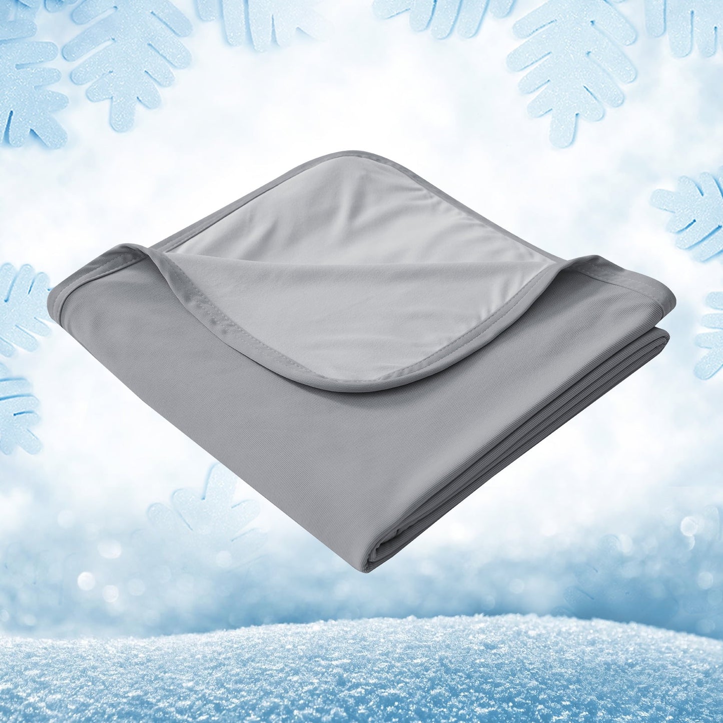 Gogreen Official Cooling Comforter Gray Bamboo Rayon Bed Blanket, Queen 90 x 90- Eco-Friendly